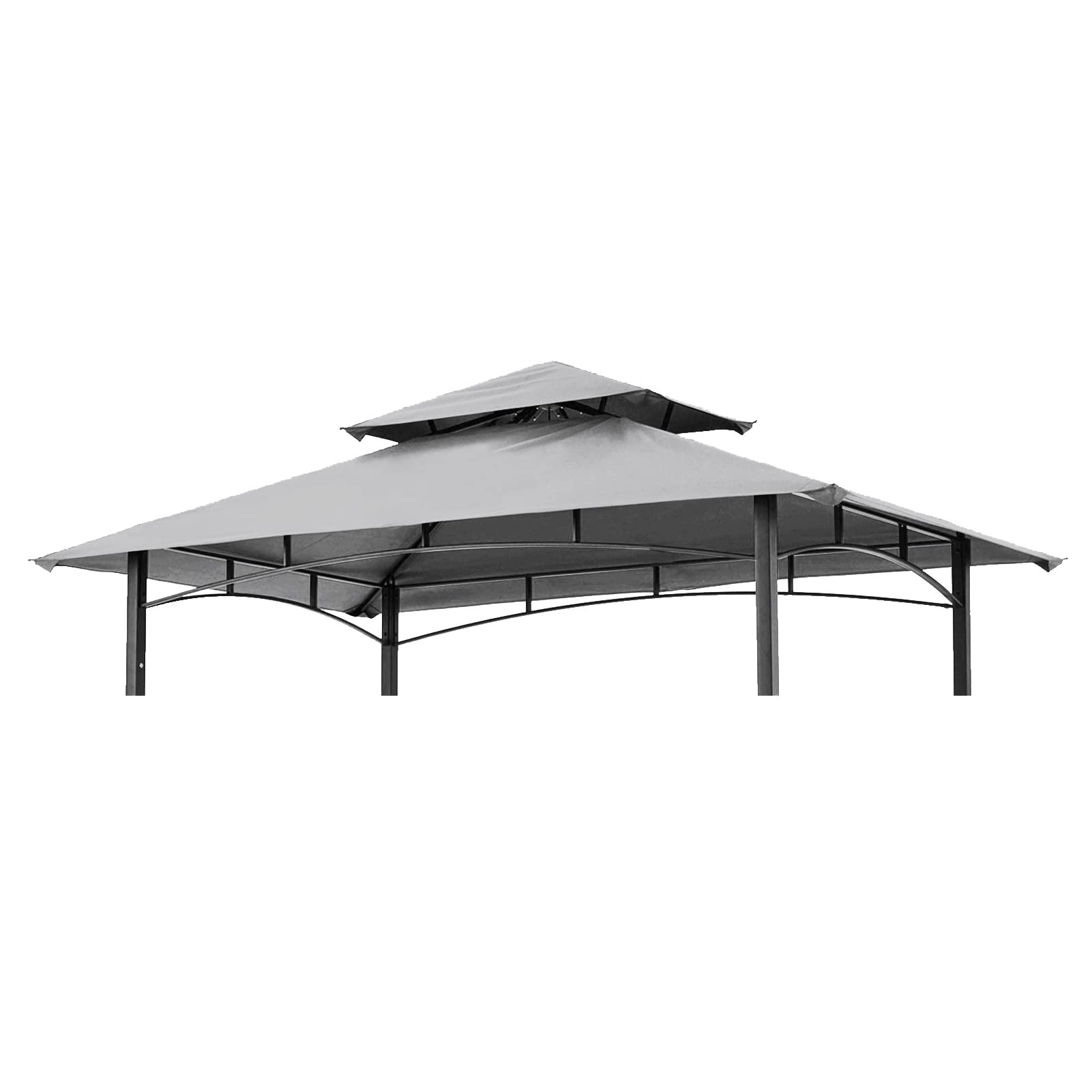 Hugline grill gazebo canopy top gray 5x8 protects your grilling space from sun and rain