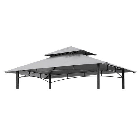 Hugline grill gazebo canopy top gray 5x8 protects your grilling space from sun and rain