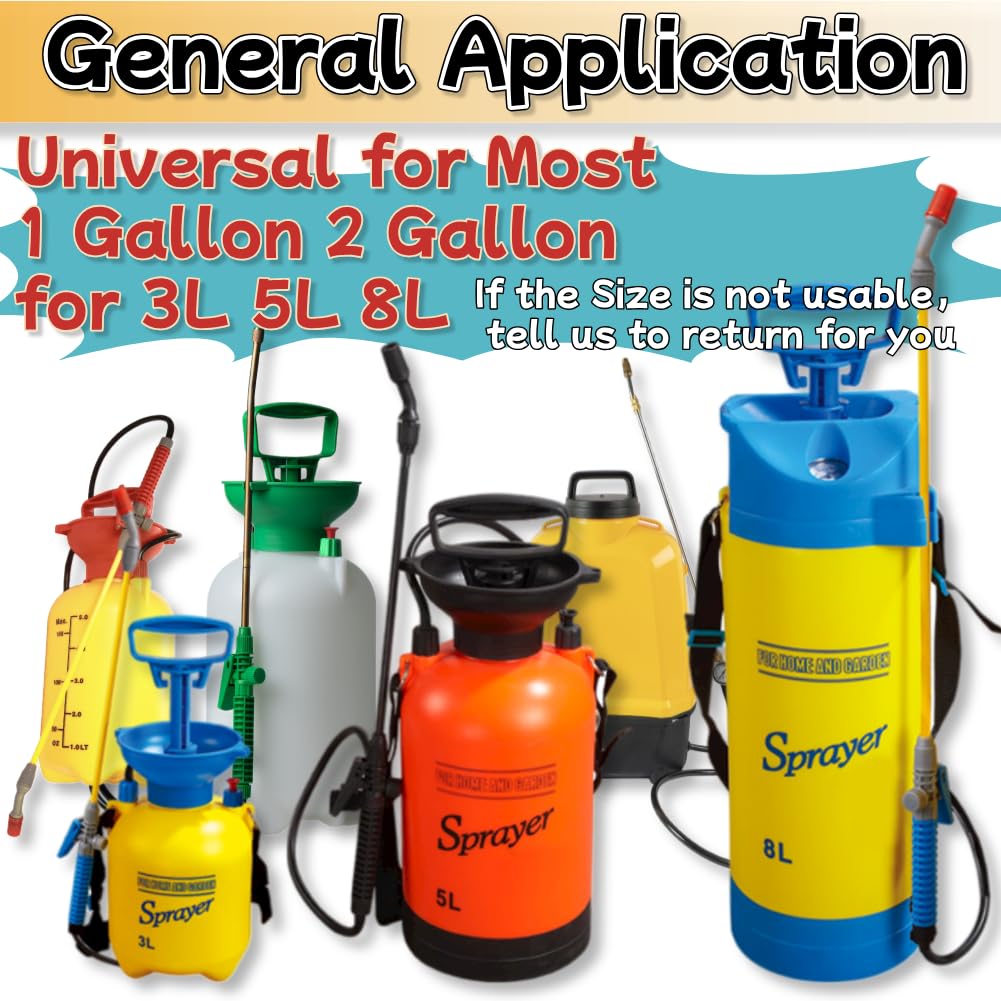 HuGuWdy universal seal rings shown next to a lawn sprayer for quick repairs.