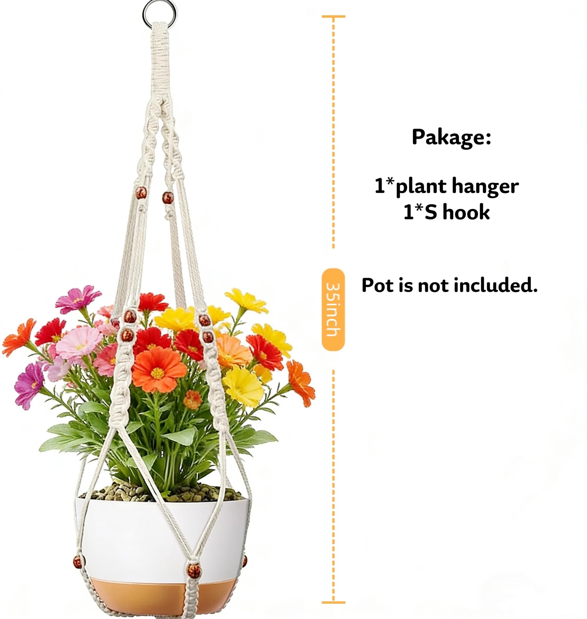 HUIHONGHOME space-saving wall or ceiling display for boho decor.
