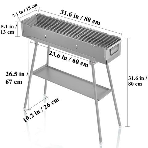 Huipla kebab-skewer-ready design for even cooking of skewered meats.