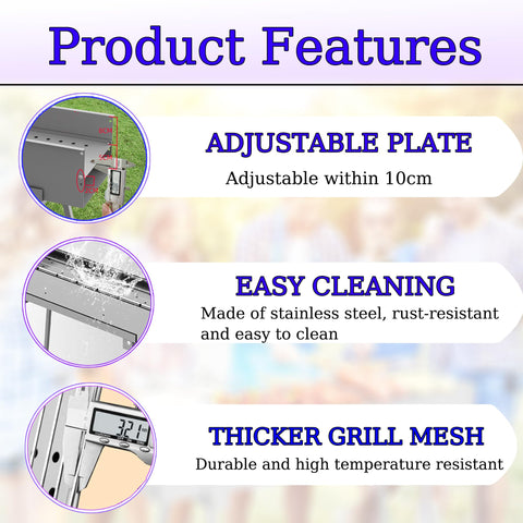 Huipla vent-control doors help regulate temperature for consistent grilling.