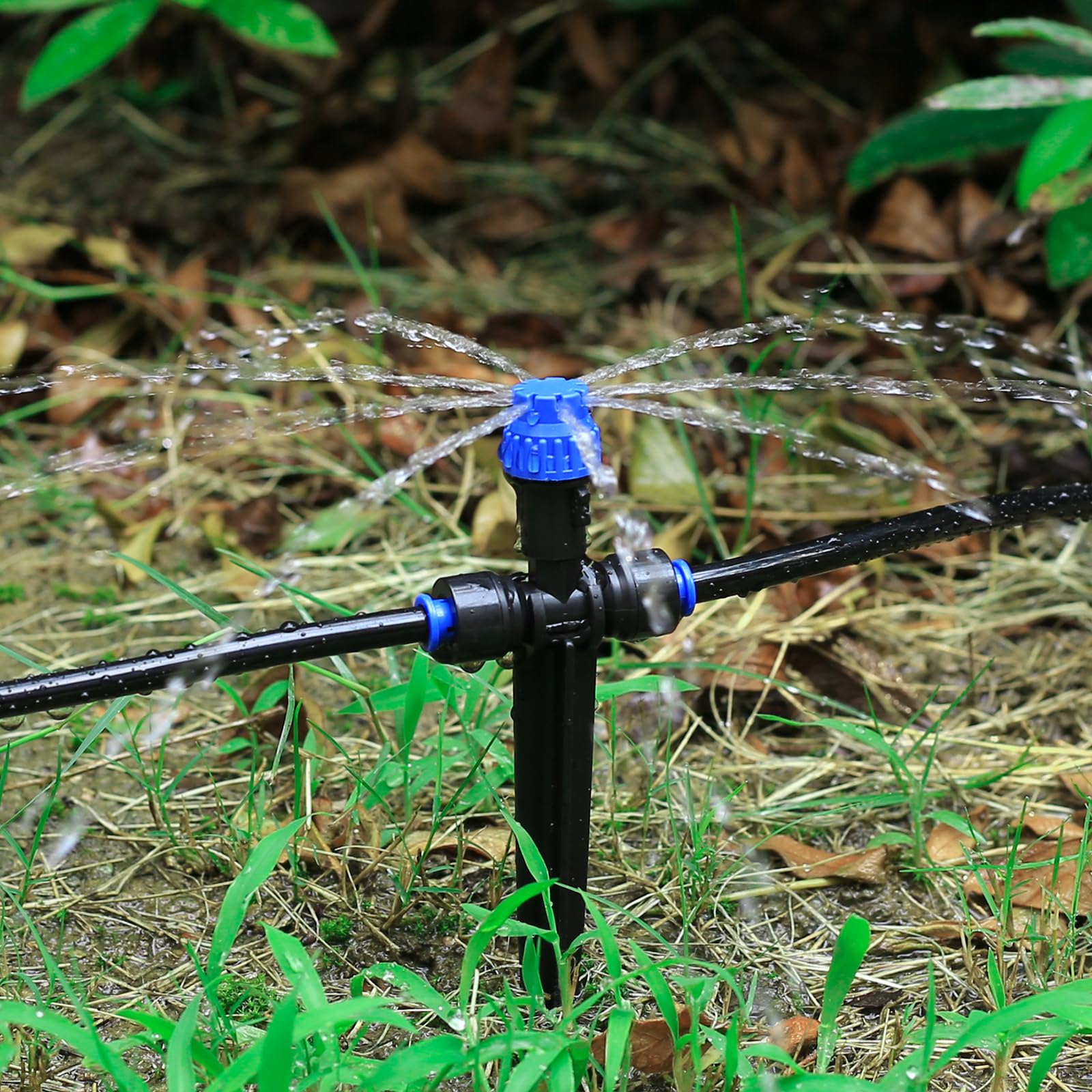 HUISUYTON arrow stake assembly positions emitters for targeted watering