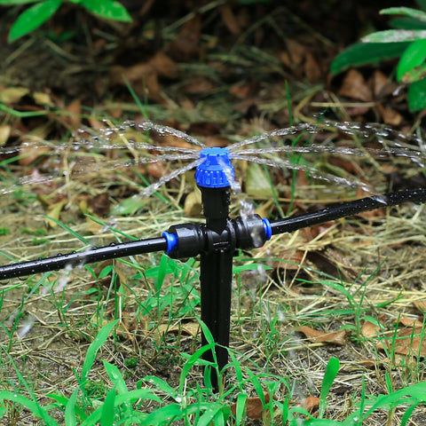 HUISUYTON arrow stake assembly positions emitters for targeted watering