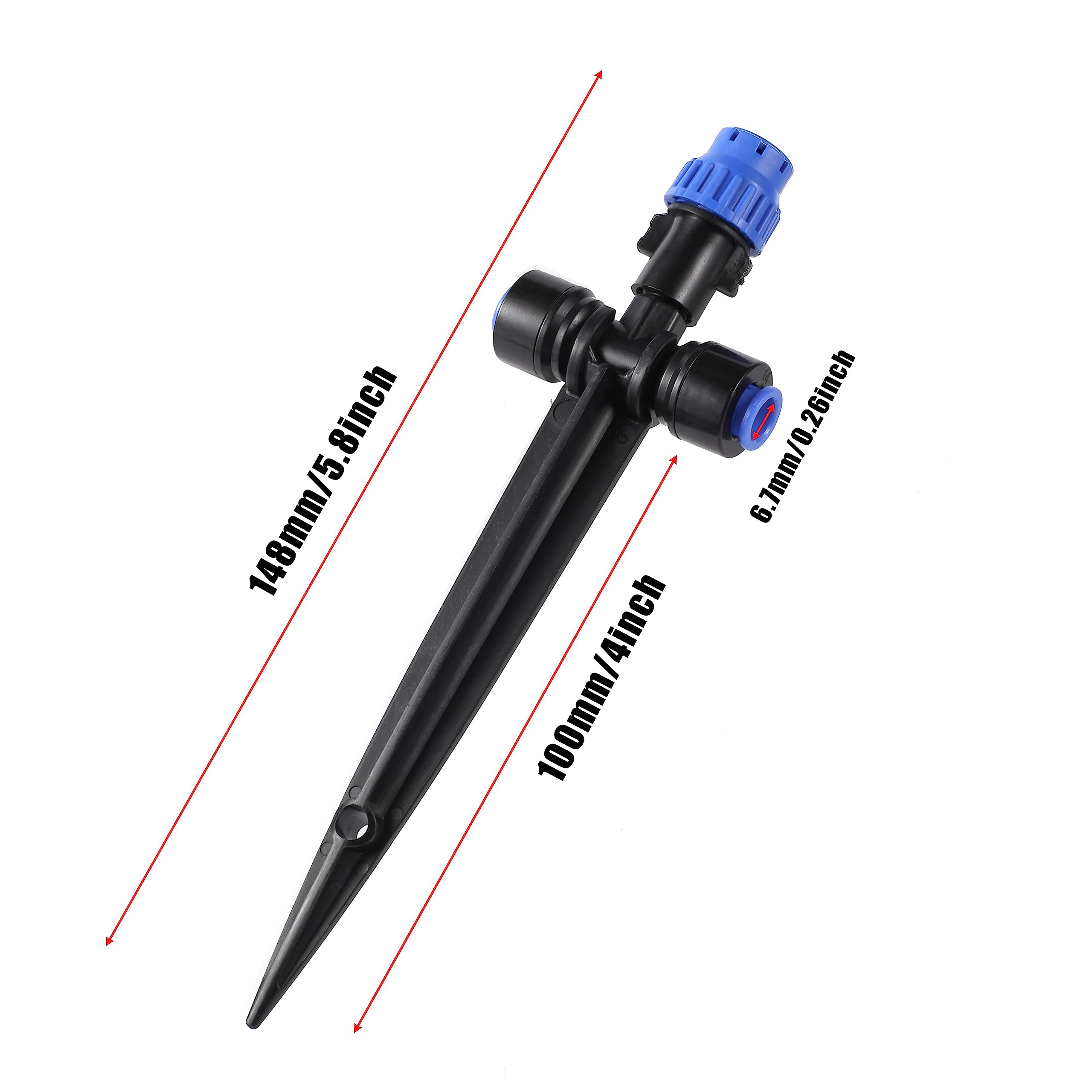 HUISUYTON push-to-fit dripper connects easily to 1/4 inch tubing