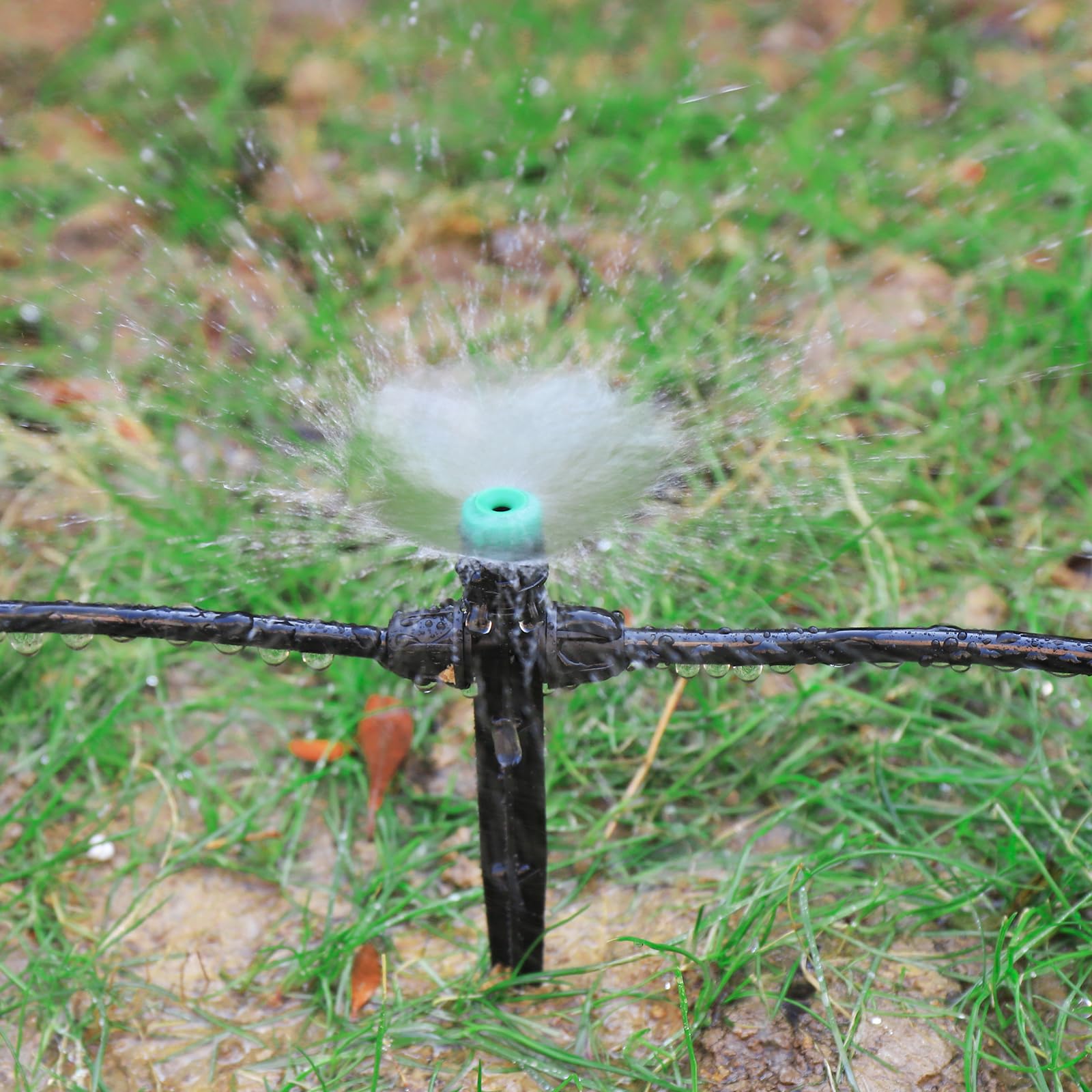 HUISUYTON garden irrigation sprayer set for raised beds and borders.