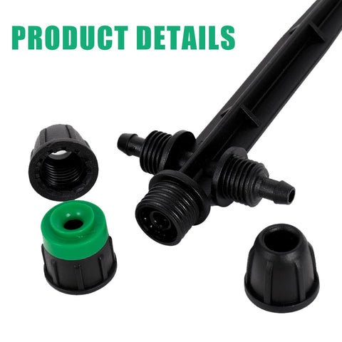 HUISUYTON quick-connect emitter for secure 1/4 inch tubing connections.