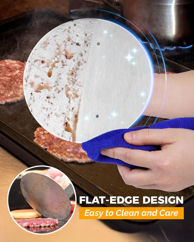 HULISEN burger press built from stainless steel for durable, stain-resistant use.