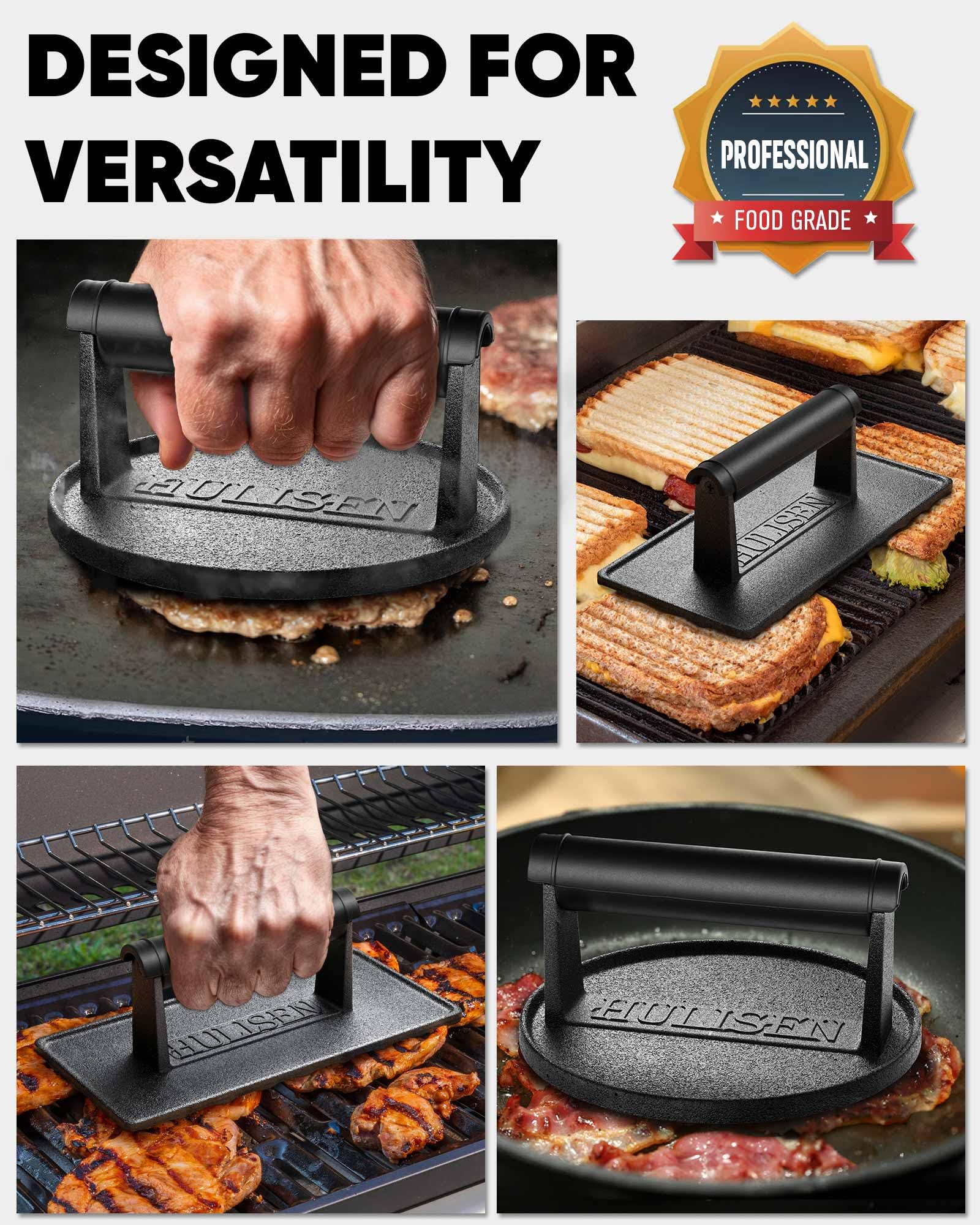 Easy-clean design for quick post-cooking cleanup with HULISEN press.