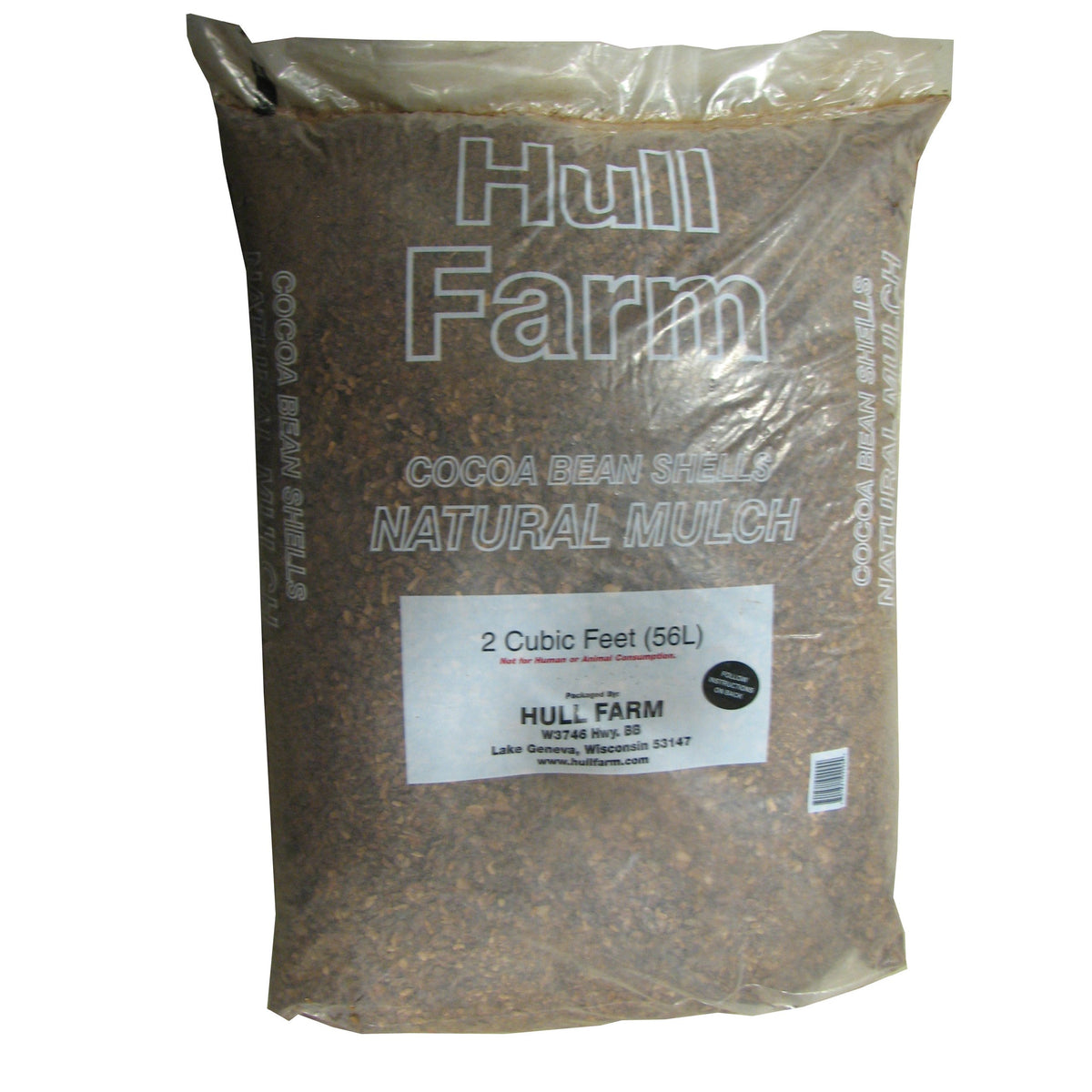 Hull Farm Cocoa Bean Shell Mulch for moisture retention and decorative garden beds.