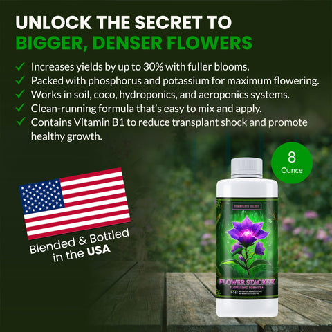 Humboldts Secret 0-7-5 bloom formula shows phosphorus and potassium timing