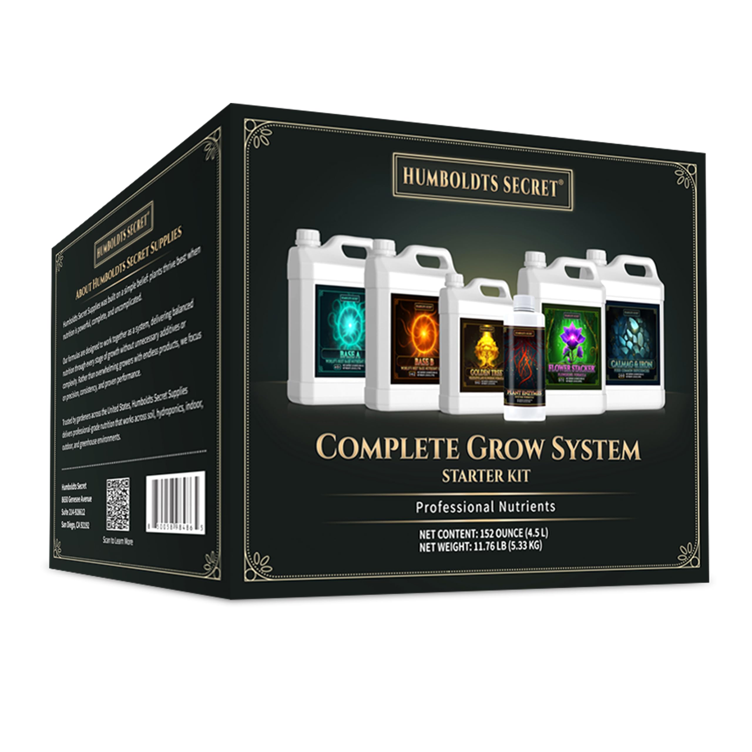 Humboldts Secret Base A and B bottles ready for seedling nutrition and steady growth.