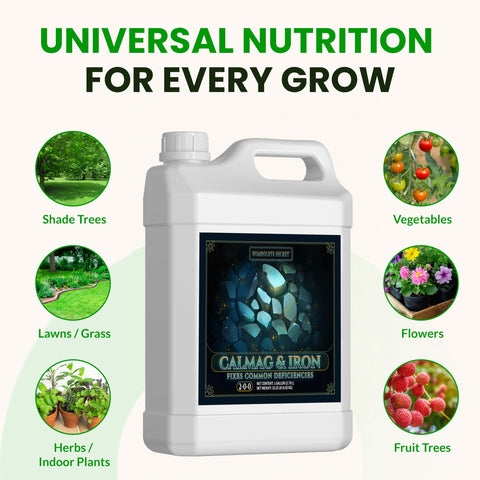 Indoor garden using Humboldts Secret CalMag Iron for versatile nutrition