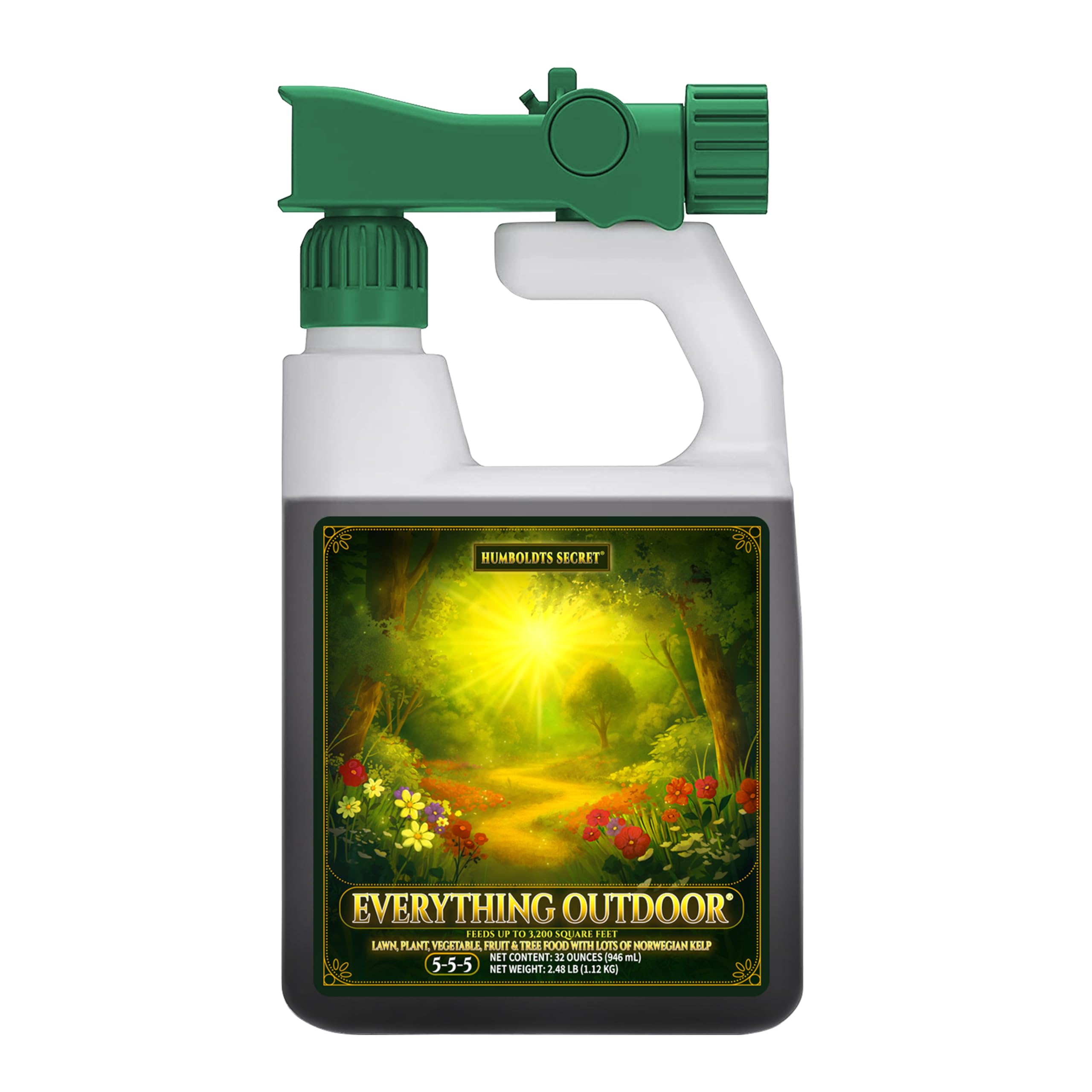 Humboldts Secret Everything Outdoor bottle pour for even lawn feeding and color