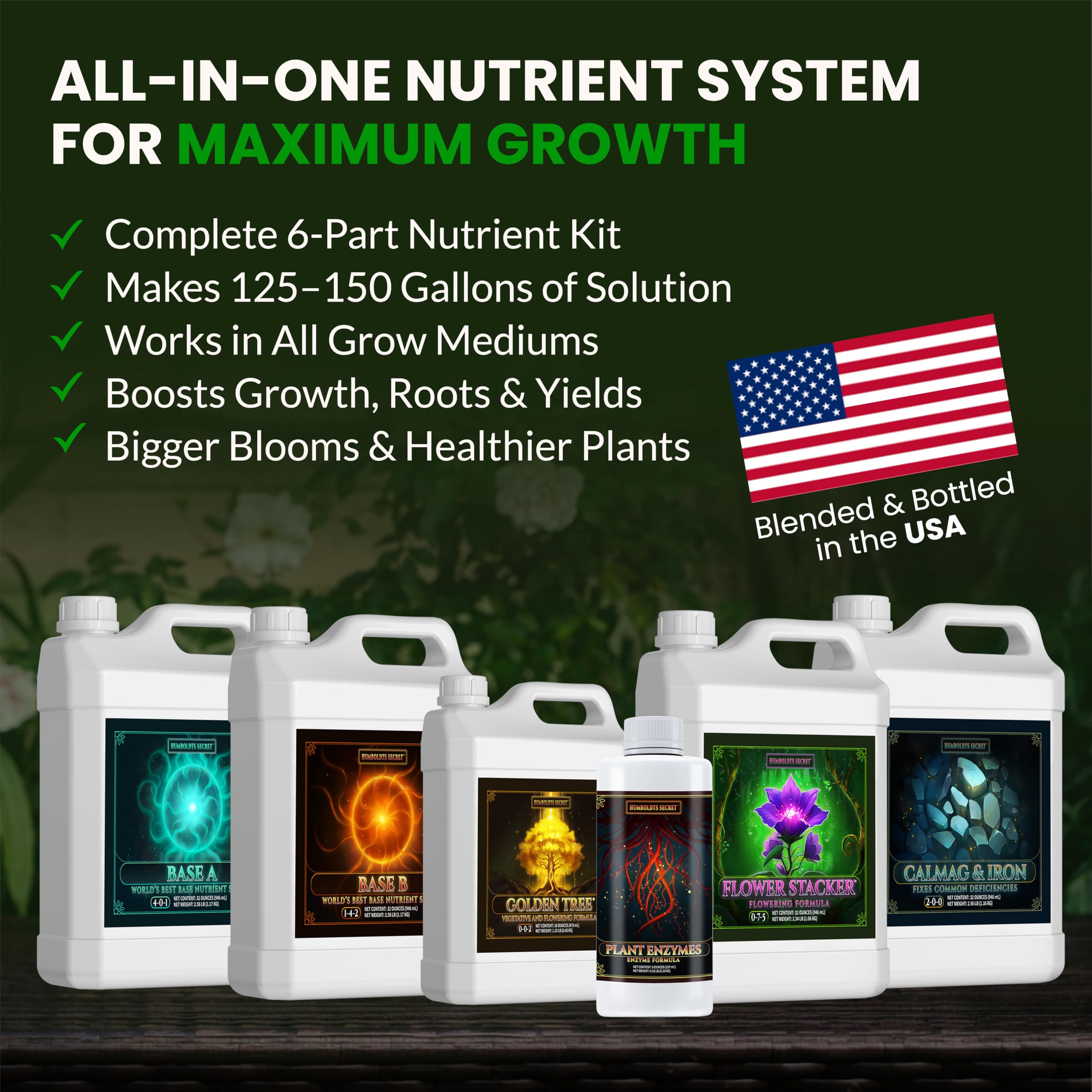 Humboldts Secret Golden Tree 16 oz bottle promoting robust root development.