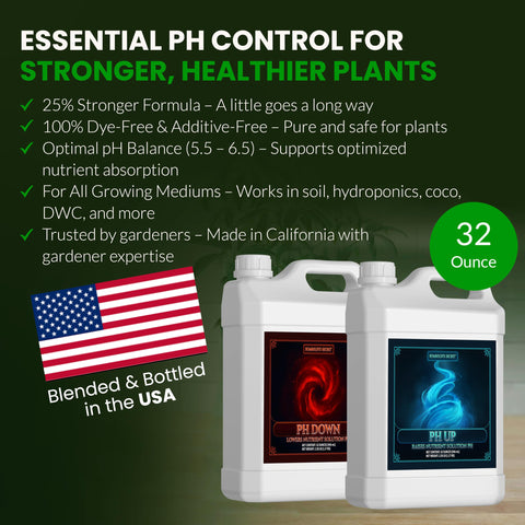 Humboldts Secret pH Up Down kit with a digital pH meter for accurate readings.