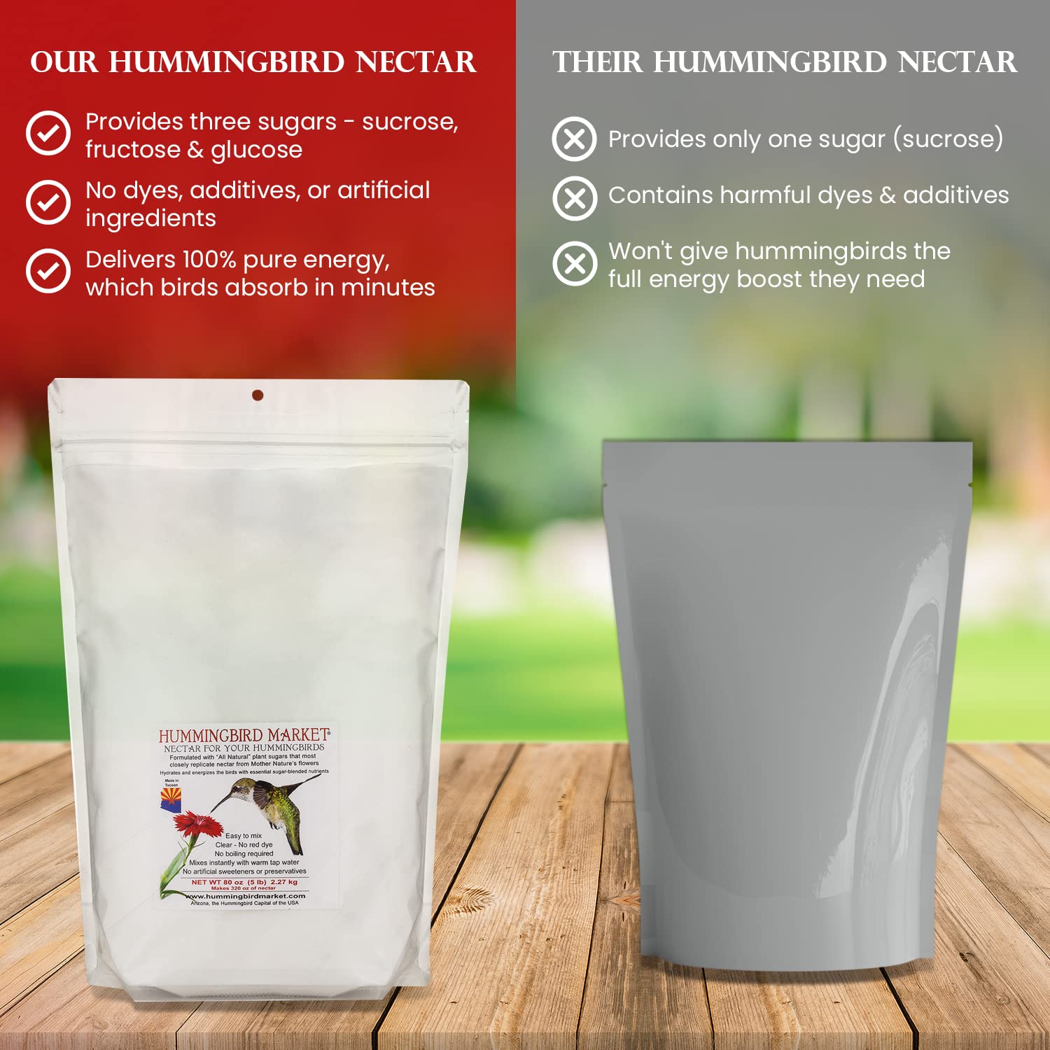 Hummingbird Market resealable pouch keeps flavor and freshness intact