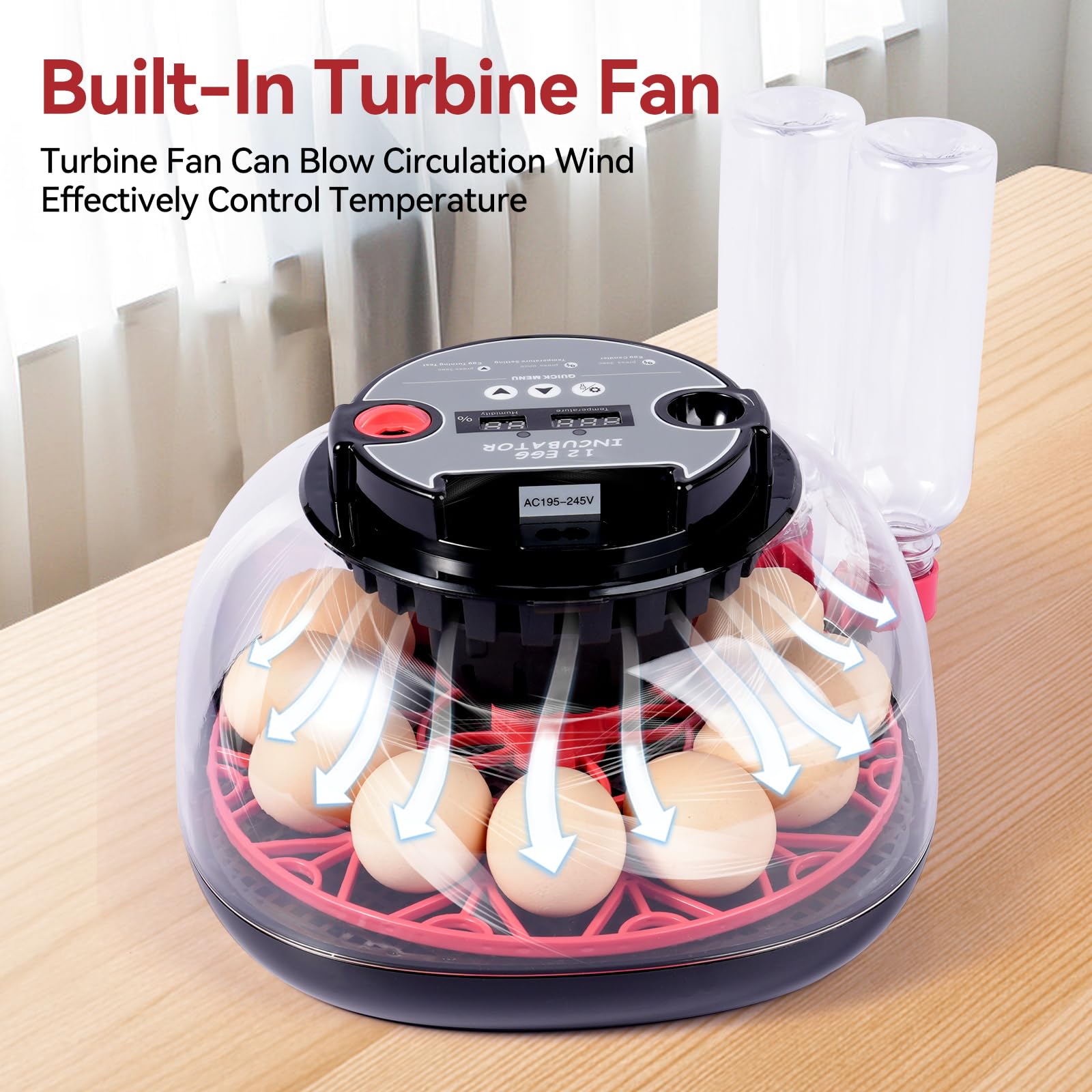 Humorrap 360° lid provides clear viewing during incubation.