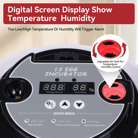 Humorrap temperature and humidity control keeps incubation stable.