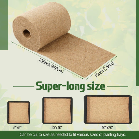 Humyoun jute grow mat 10x236: promotes even seed-to-medium contact for uniform sprouting