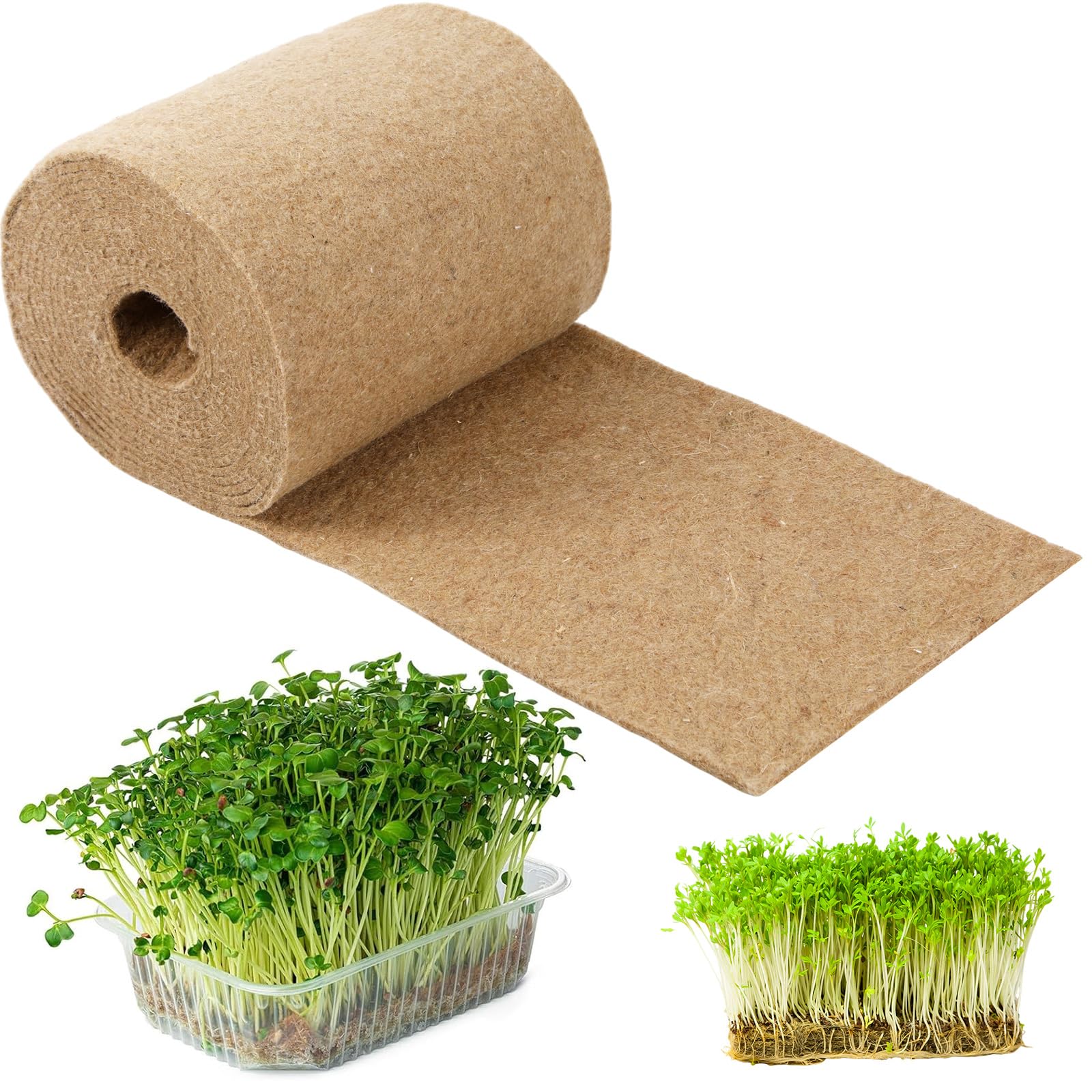 Humyoun microgreens mat 10x236 jute: ideal for soil-free sprouts and fast germination