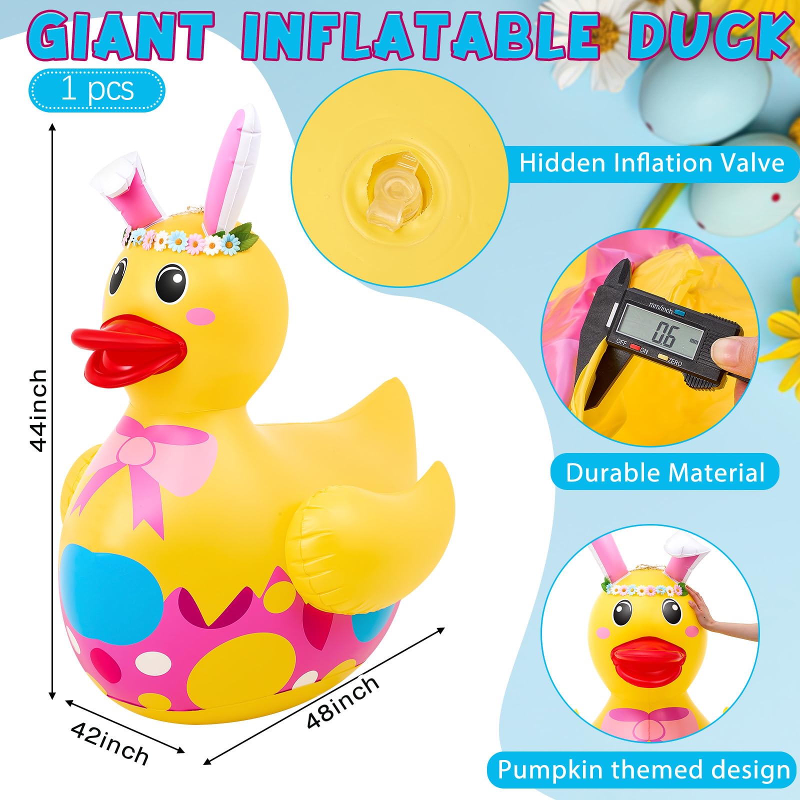 Hungdao easter duck suitable for both indoor and outdoor use in decor setups.