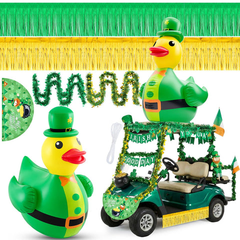 Hungdao inflatable duck 4ft adds festive height for St Patrick's Day parades
