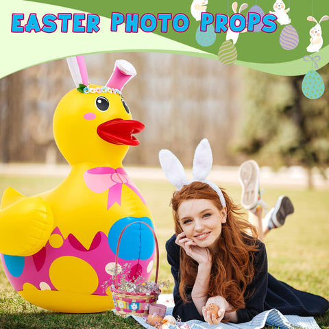 Hungdao large yellow duck decor ideal for yard or porch displays.