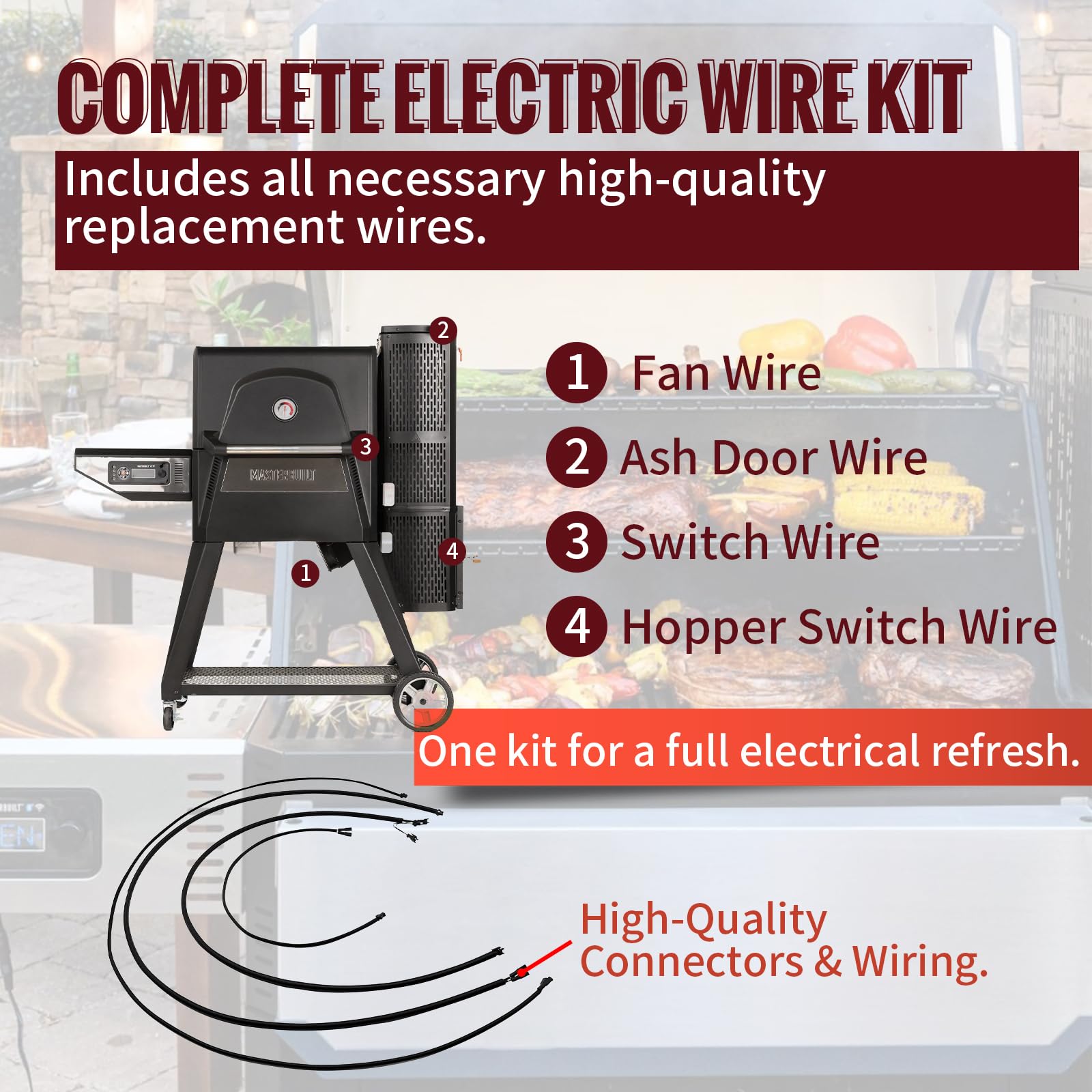 HunGrill complete kit for Masterbuilt Gravity Series improves assembly convenience.