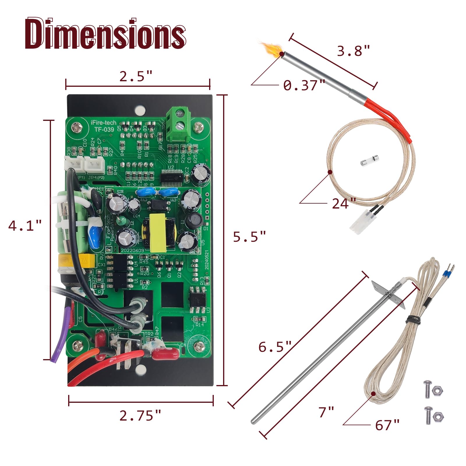 HunGrill complete repair kit image showing a full parts set for replacements.