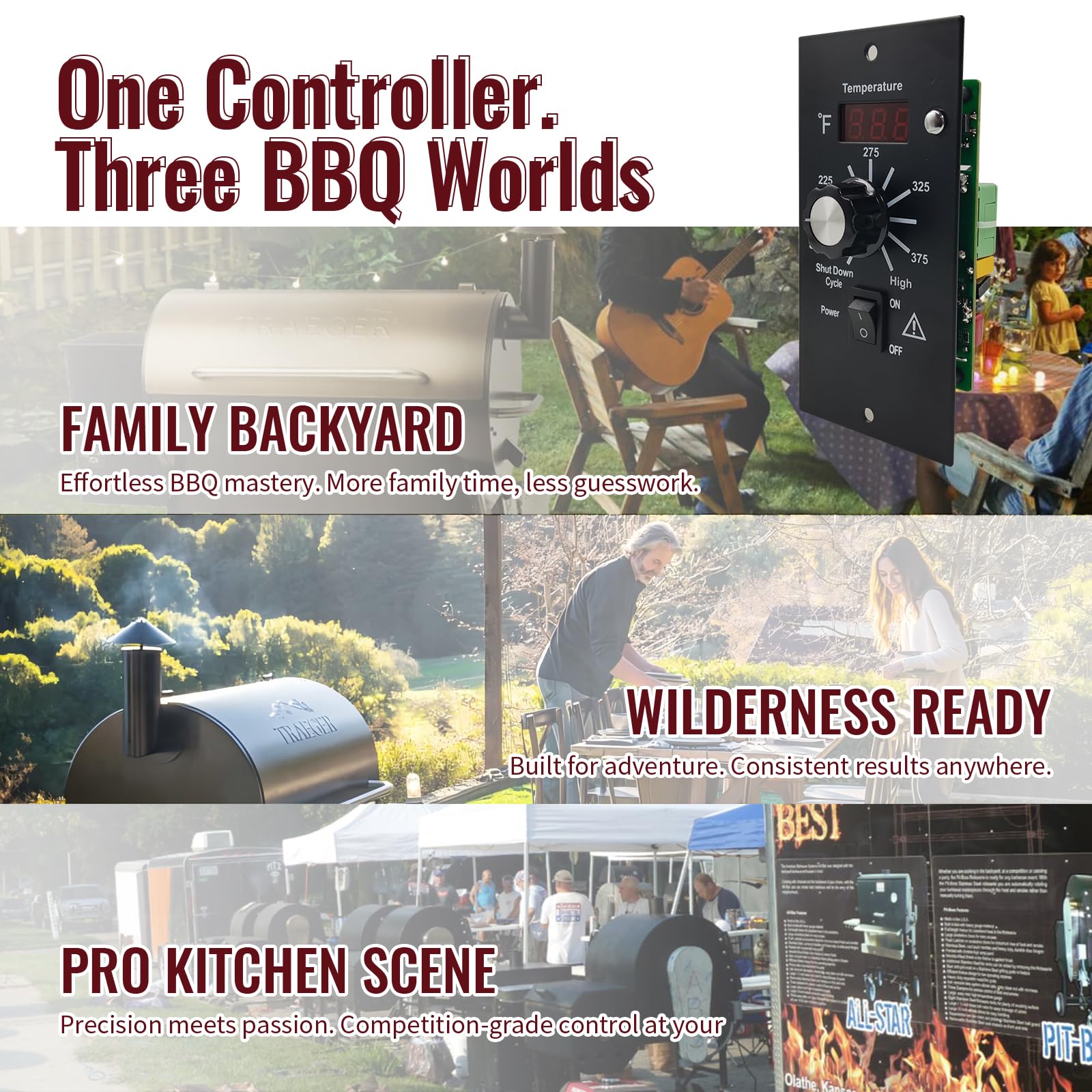 HunGrill plug-and-play wiring for quick, tool-free installation.