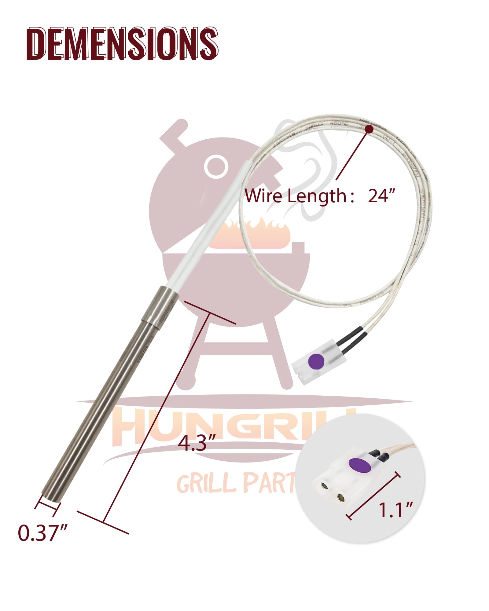 HunGrill durable design with moisture seal for long-lasting performance.