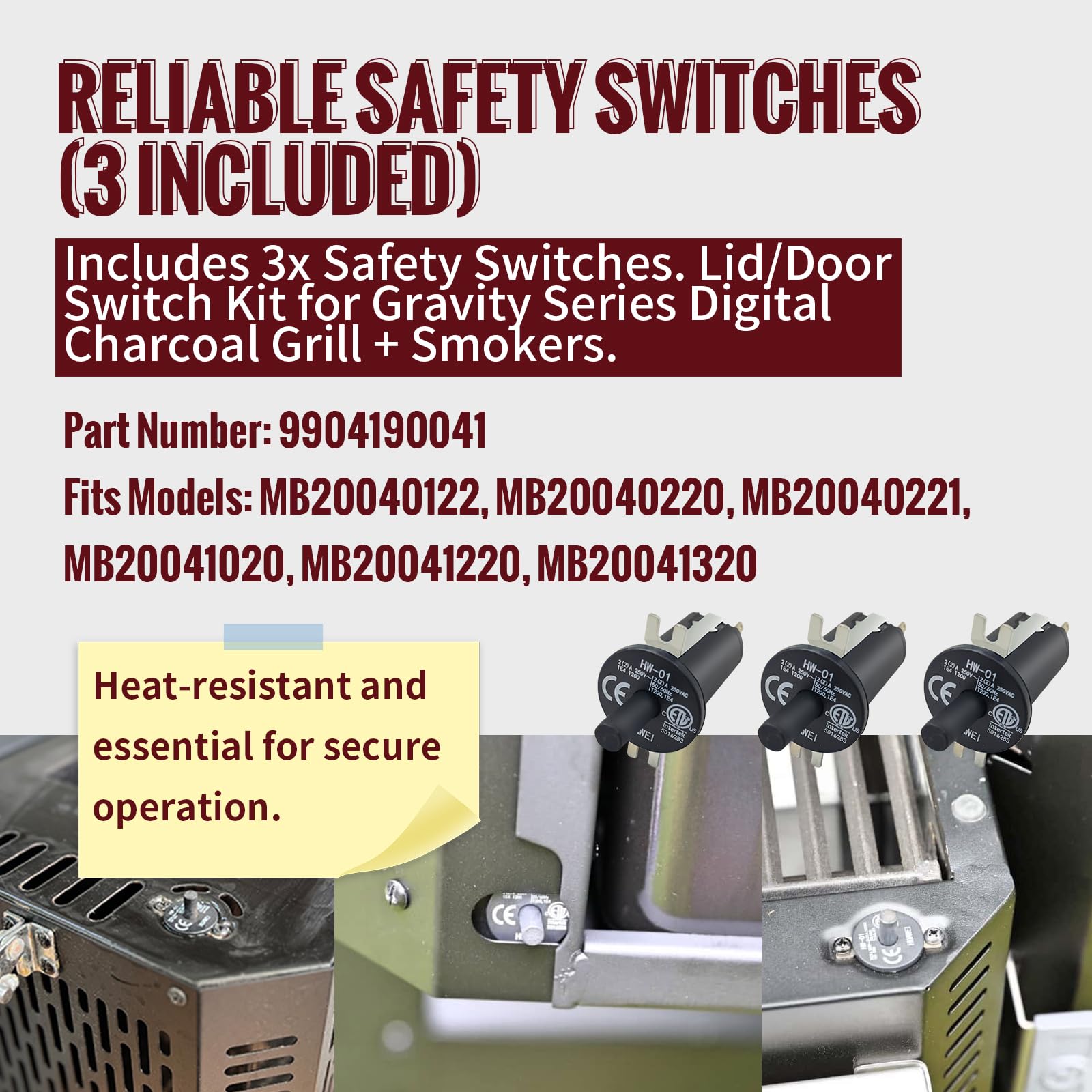 HunGrill electric wire kit provides complete wiring for easy, plug-and-play setup.