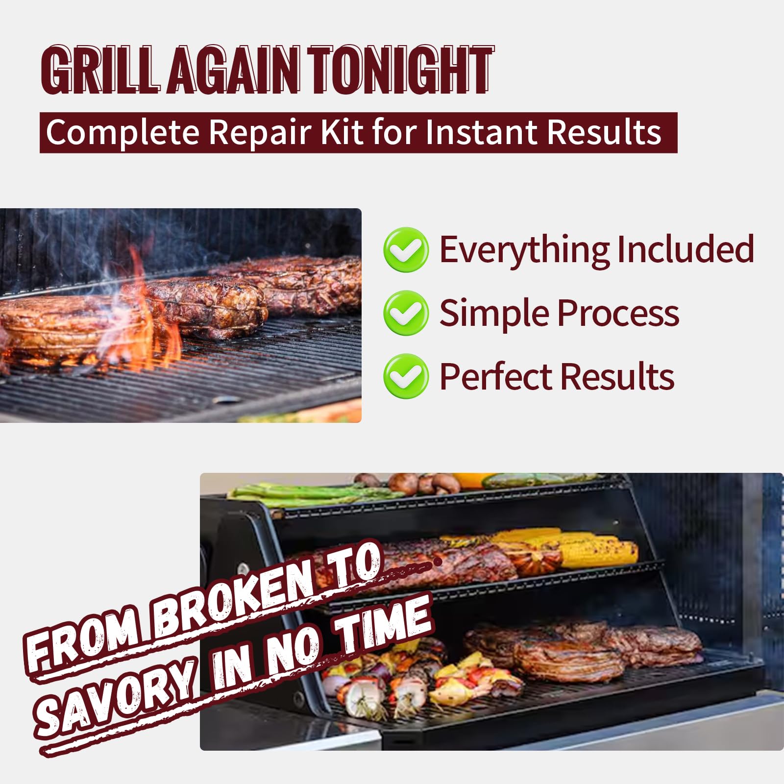 HunGrill full kit packaging includes hardware for straightforward installation.