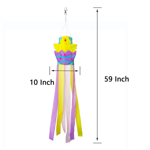 HUNGTOR Easter windsock flag highlights yard party decor