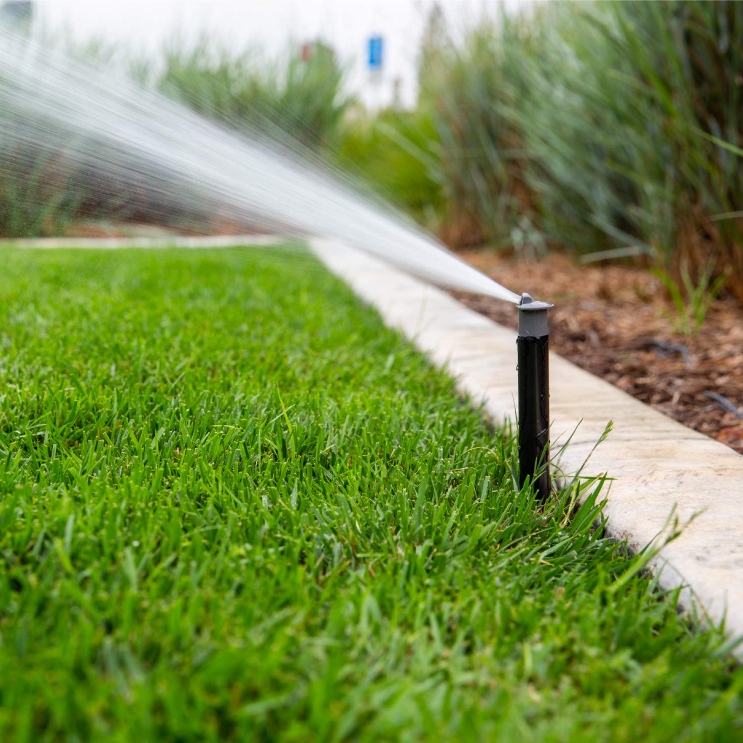 Hunter 4-inch pop-up sprinkler head leak-resistant body minimizes maintenance.
