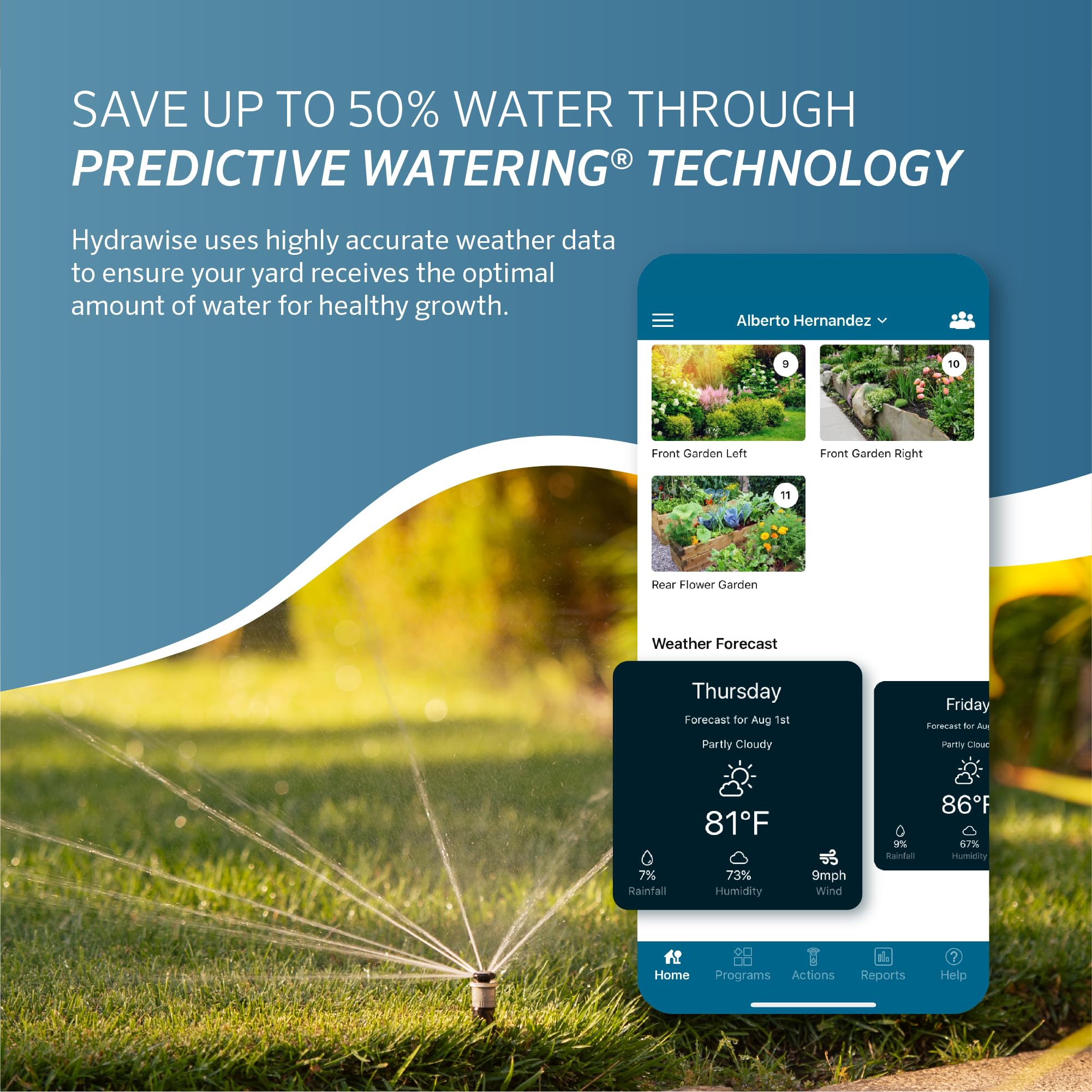 Hunter Hydrawise HPC400 weather-based control demonstrated for efficient watering