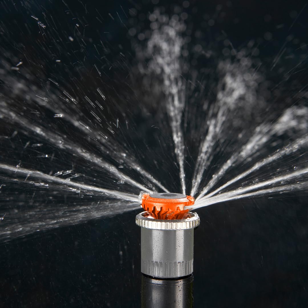 Hunter MP800SR self-retracting nozzle stays clean during mowing and debris