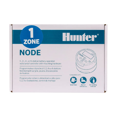 Hunter Node 100 cycle-and-soak feature for efficient water use.