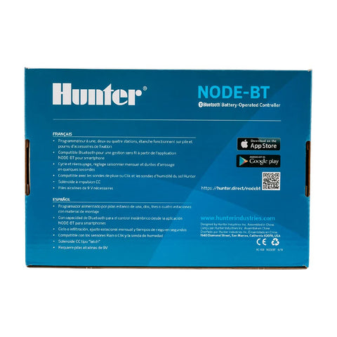 Hunter NODE-BT-100 app maps controller locations for diagnostics.