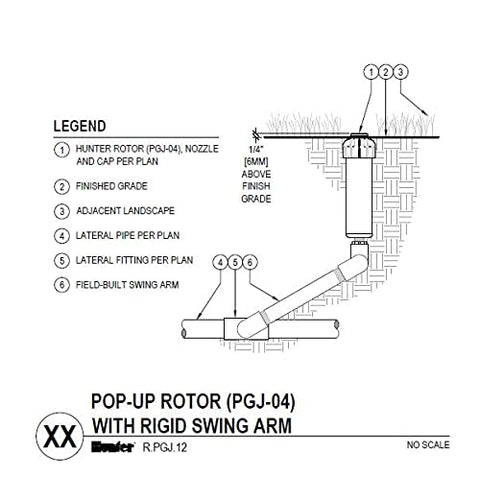 Hunter PGJ-04 gear-driven design reduces wear and clogs for lasting performance.
