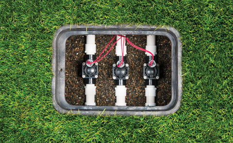 Hunter PGV-100-GS slip-slip connections enable quick valve upgrades in irrigation systems.