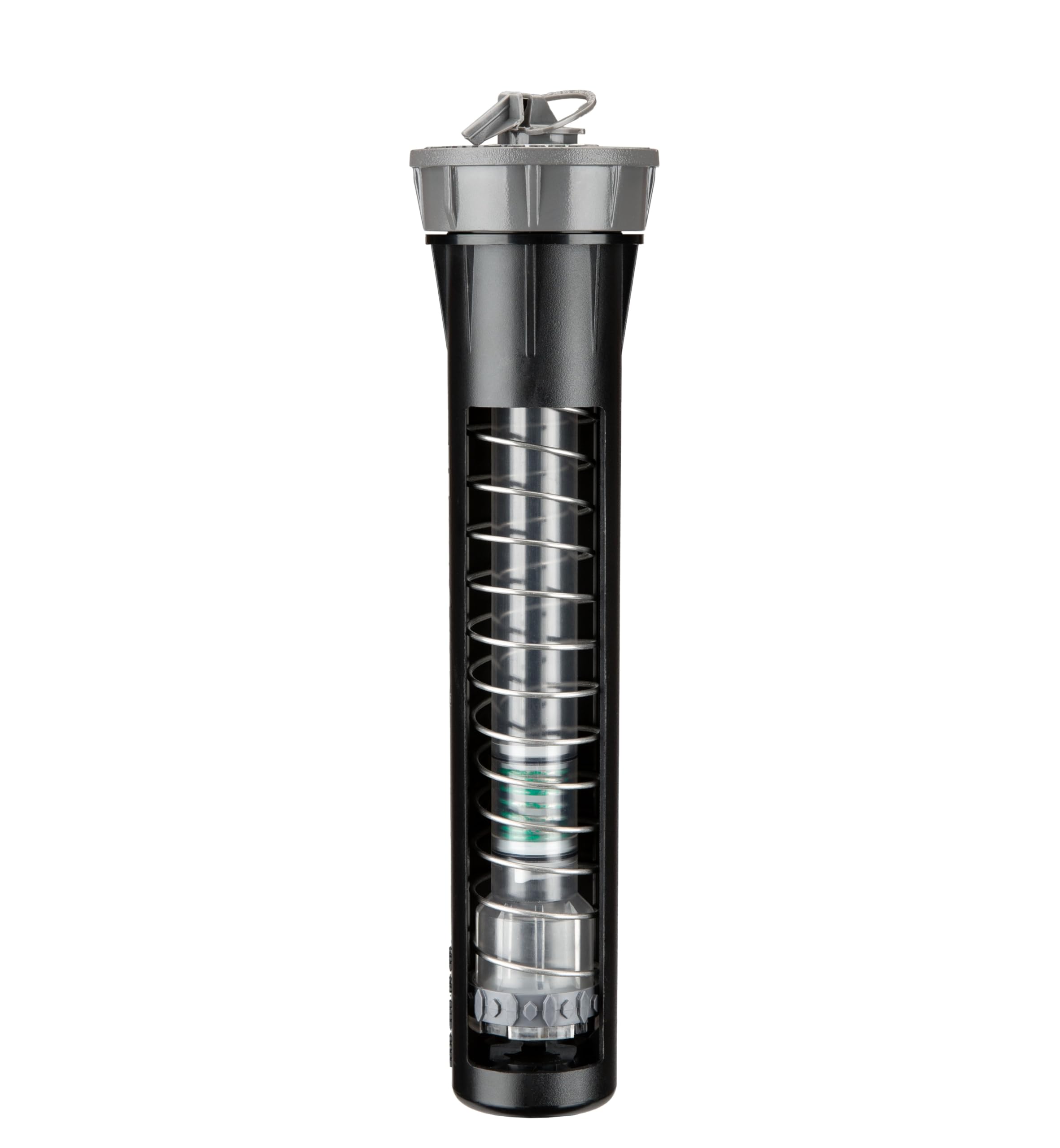 Hunter PROS-06 flush cap detail reducing debris intrusion in irrigation lines.