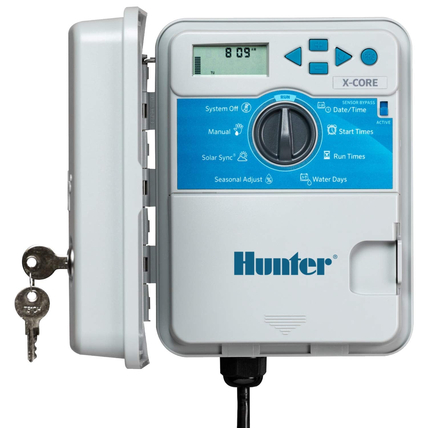 Hunter X-Core XC400 four-zone dial for precise irrigation scheduling