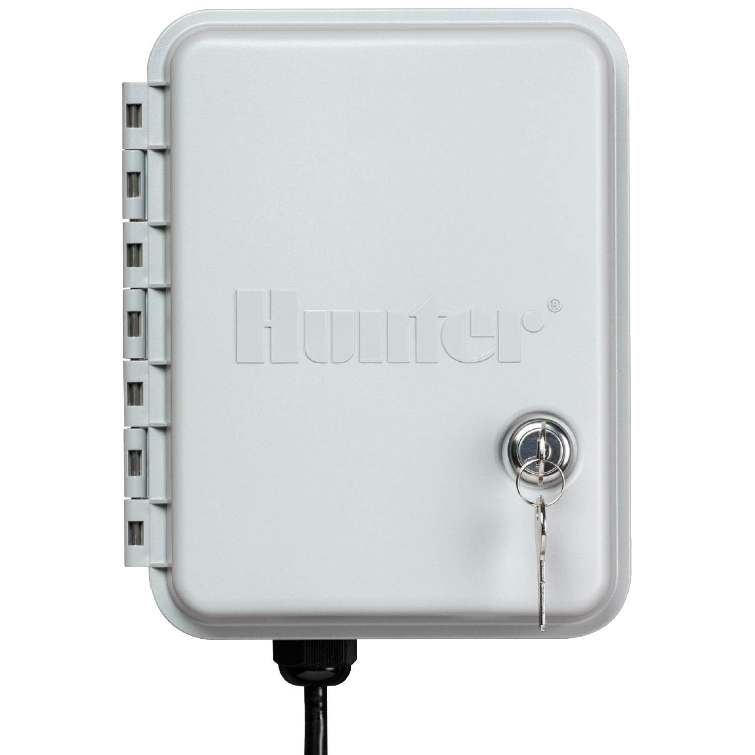 Hunter X-Core XC400 weather-resistant outdoor case protects irrigation in sun and rain
