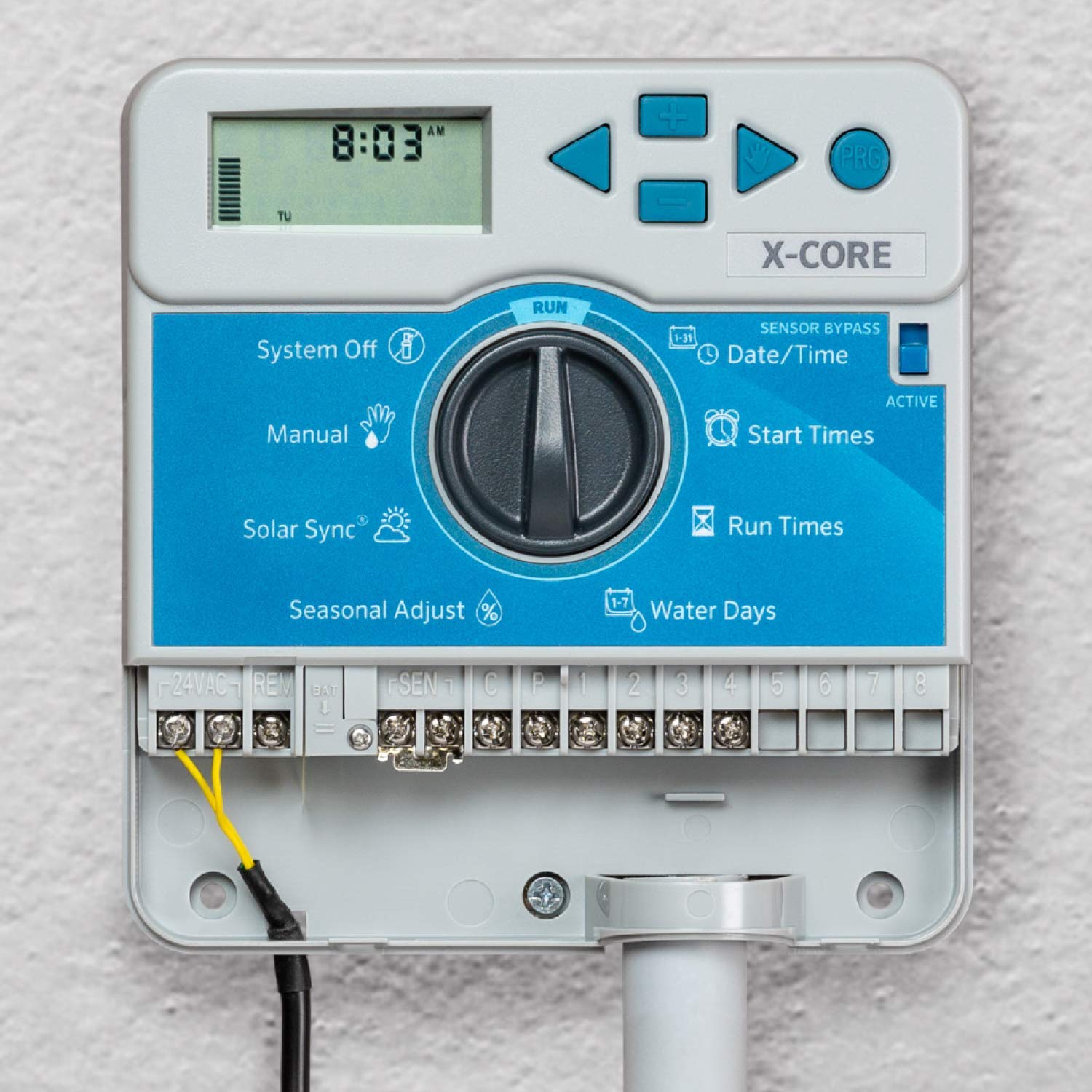 Hunter X-Core XC400I indoor installation ready for quick DIY wiring in utility spaces.
