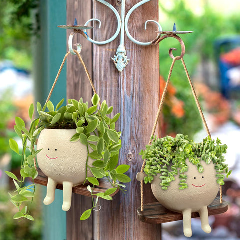 HUNTHAWK gift idea swing planter suits Mother's Day and Christmas.