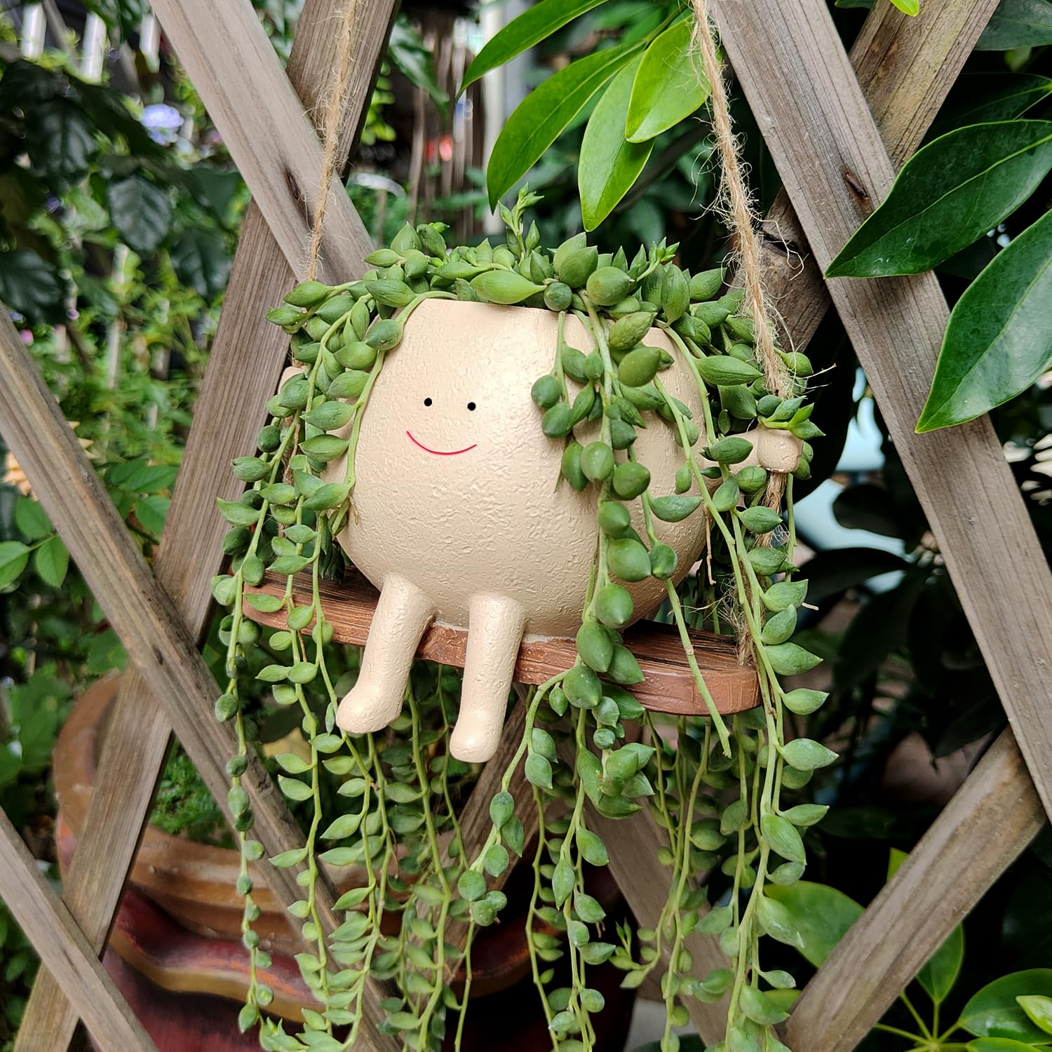 HUNTHAWK succulent-friendly face-planter supports creative arrangements.