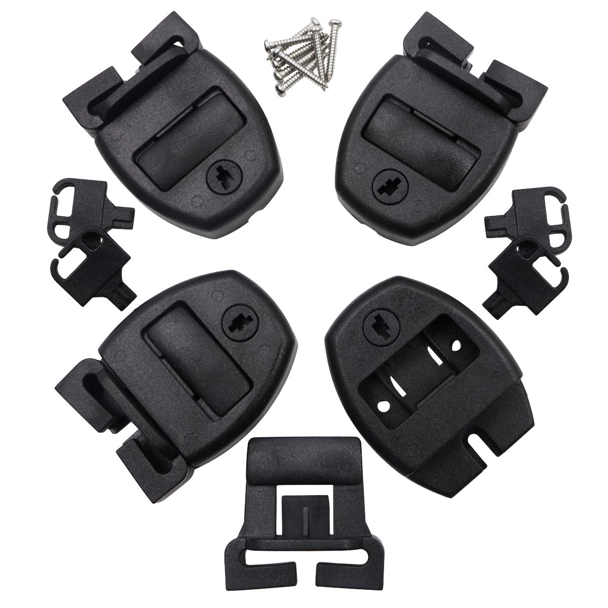Huouo hot tub cover locks assembly demonstrates secure latch for wind protection.