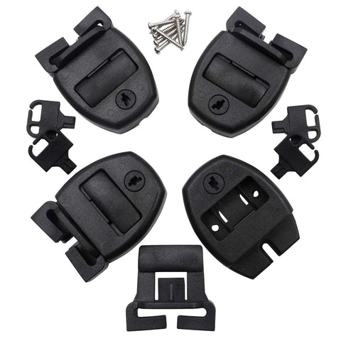 Huouo hot tub cover locks assembly demonstrates secure latch for wind protection.